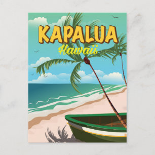 Kapalua Hawaii travel poster Postcard