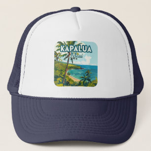 Kapalua Maui Hawaii Bay Beach Vacation Retro Trucker Hat