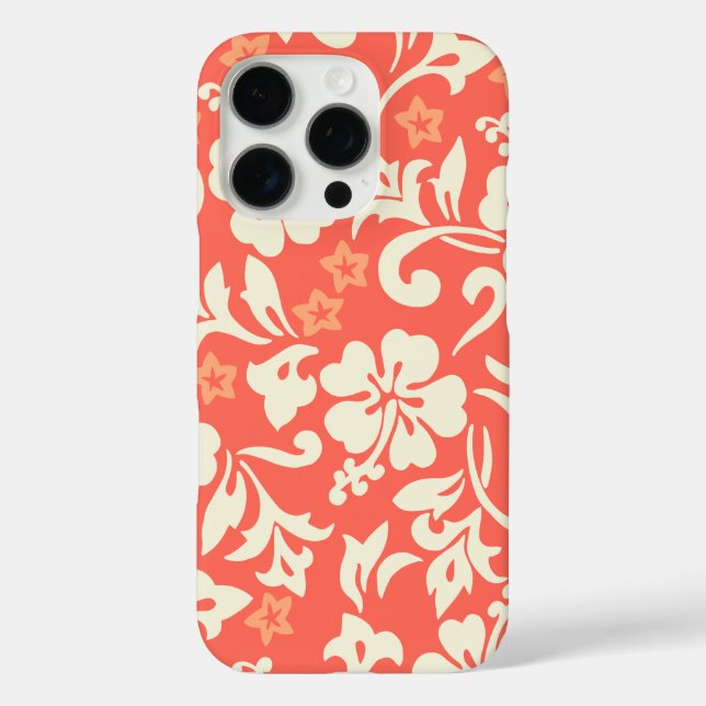 Kapalua Pareau Hawaiian Hibiscus Coral  Case-Mate iPhone Case (Back)