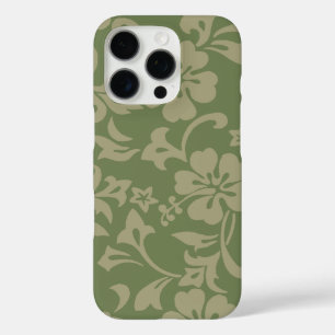 Kapalua Pareau Hawaiian Hibiscus Olive iPhone 16 Pro Case