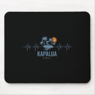 Kapalua Y Hawaii Vintage 80s Sunset Heartbeat Mouse Mat