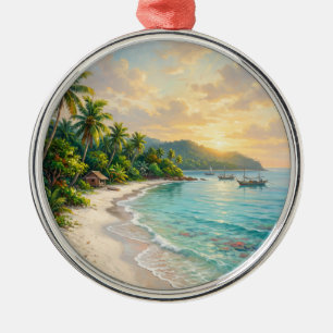 Kapas Island Malaysia Metal Tree Decoration