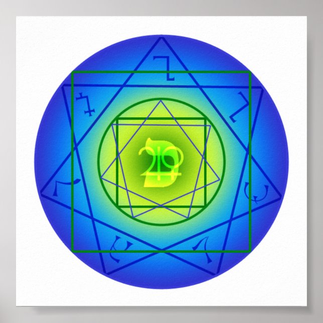 Kaph Sigil - Money, Expansion, Beauty Poster (Front)