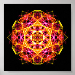 Kapha Dosha Balancing Ayurveda Mandala Poster