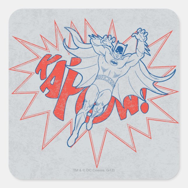 KAPOW! Batman Graphic Square Sticker (Front)
