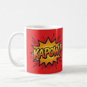 KAPOW Comic Book Pop Art Red Mug