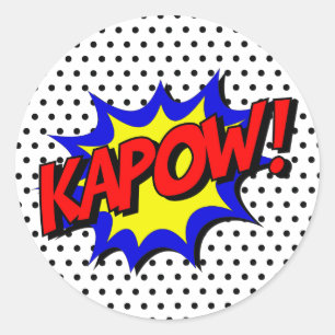 Kapow Pop Art Superpower Hero Birthday Stickers