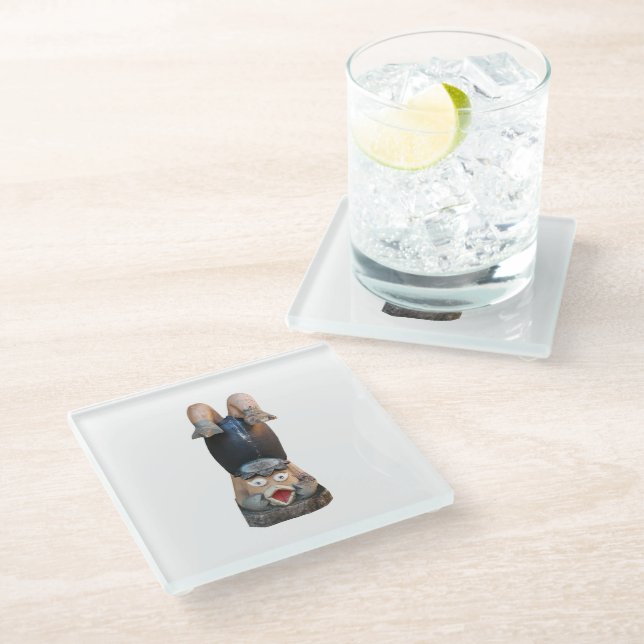 Kappa 河童 Handstand Glass Coaster (Angled)