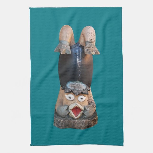 Kappa 河童 Handstand Tea Towel (Vertical)