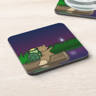 Kappa and Kitsune- Japanese Yokai Coaster