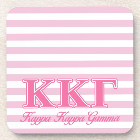 Kappa Kappa Gamma Pink Letters Coaster | Zazzle.co.uk