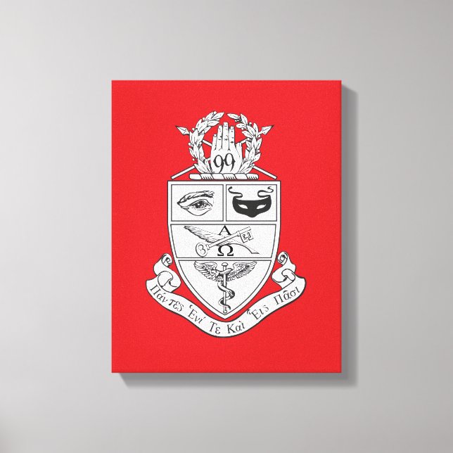 Kappa Psi Crest Canvas Print (Front)