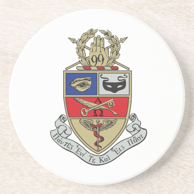 Kappa Psi Crest Coaster (Front)