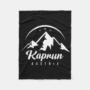 Kaprun Austria Ski Resort Skiing Snowboarding Souv Fleece Blanket
