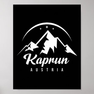 Kaprun Austria Ski Resort Skiing Snowboarding Souv Poster
