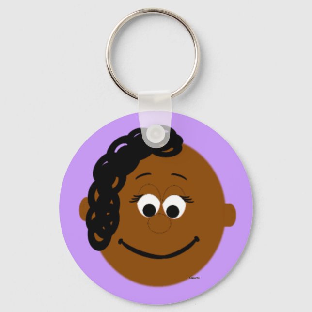 Kapskids Face Ethnic Girl Key Ring (Front)