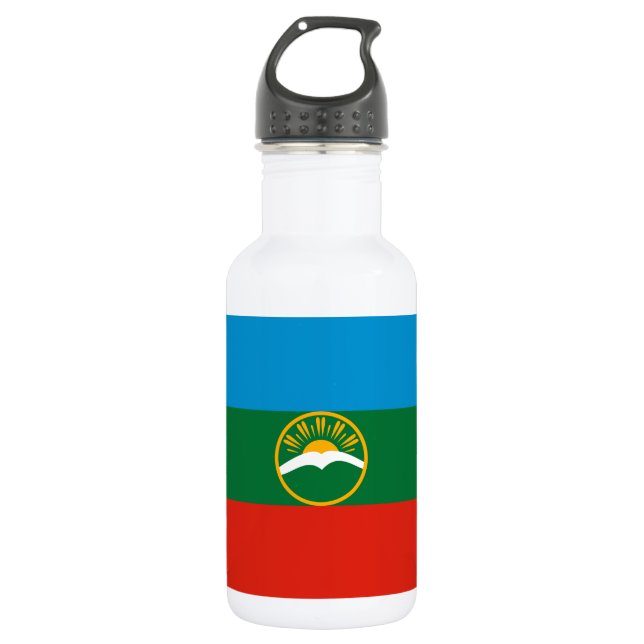 Karachay Cherkessia Flag 532 Ml Water Bottle (Front)