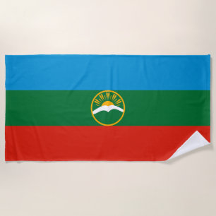 Karachay Cherkessia Flag Beach Towel