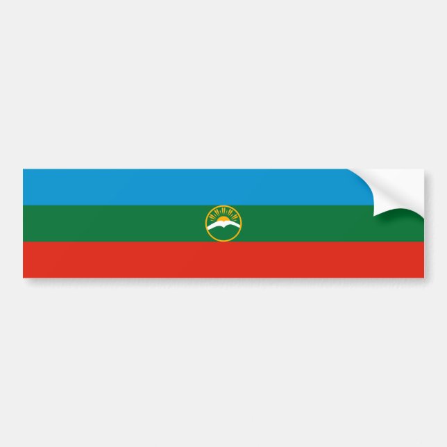 Karachay Cherkessia Flag Bumper Sticker (Front)