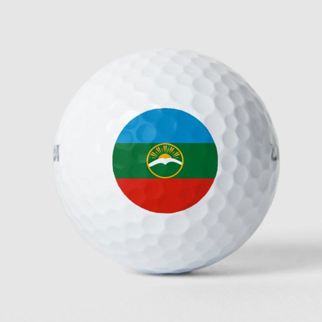Karachay Cherkessia Flag Golf Balls (Front)