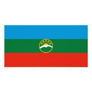 Karachay Cherkessia Flag Photo Print