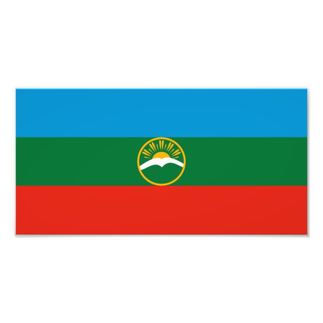 Karachay Cherkessia Flag Photo Print (Front)