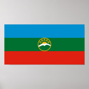 Karachay Cherkessia Flag Poster
