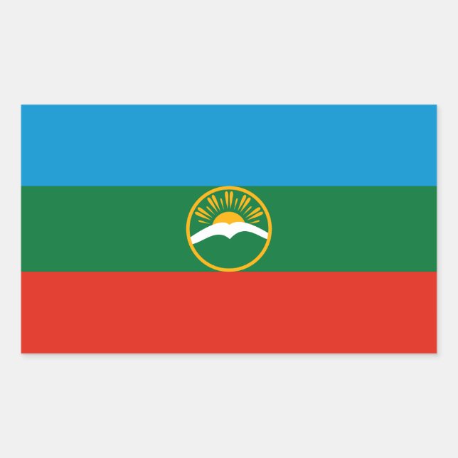 Karachay Cherkessia Flag Rectangular Sticker (Front)