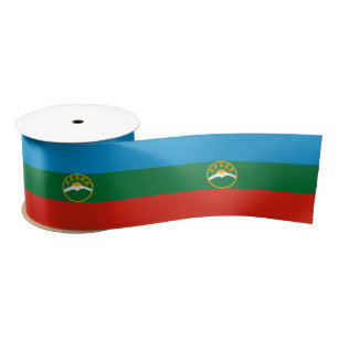 Karachay Cherkessia Flag Satin Ribbon