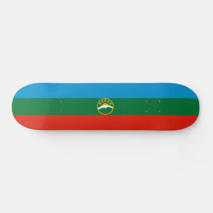 Karachay Cherkessia Flag Skateboard