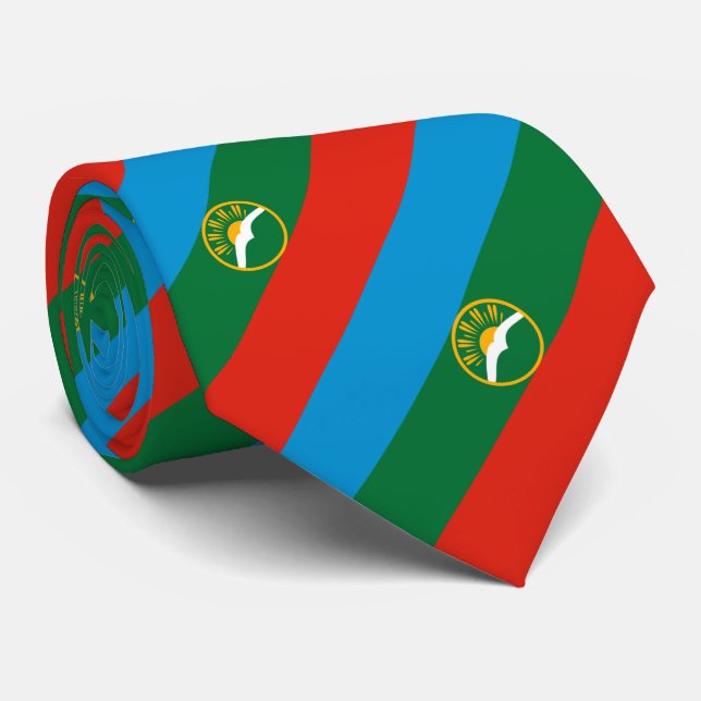 Karachay Cherkessia Flag Tie (Rolled)