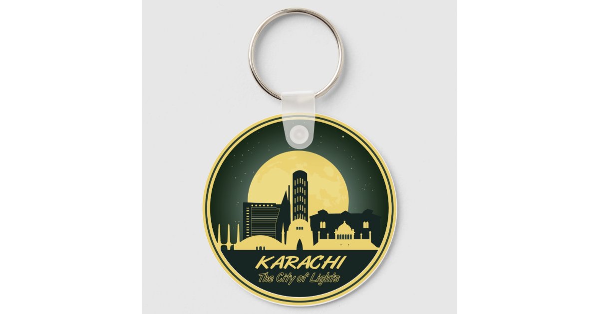 KARACHI CITY OF LIGHTS KEY RING | Zazzle
