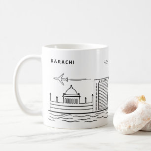 KARACHI LINE ART COFFEE MUG