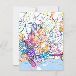 Karachi Pakistan City Map Postcard
