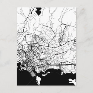 Karachi Pakistan Map Postcard