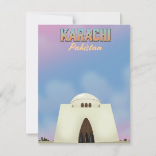 Karachi Pakistan travel poster
