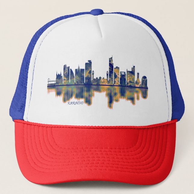 Karachi Skyline Trucker Hat (Front)