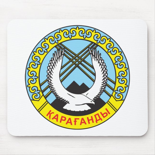 Karaganda Coat of Arms Mouse Mat (Front)