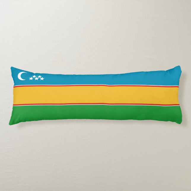 Karakalpakstan Flag Body Cushion (Front)