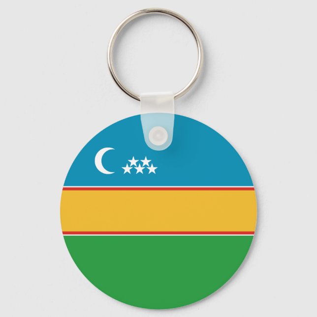Karakalpakstan Flag Key Ring (Front)