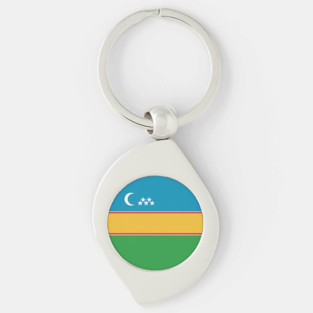 Karakalpakstan Flag Key Ring (Front)