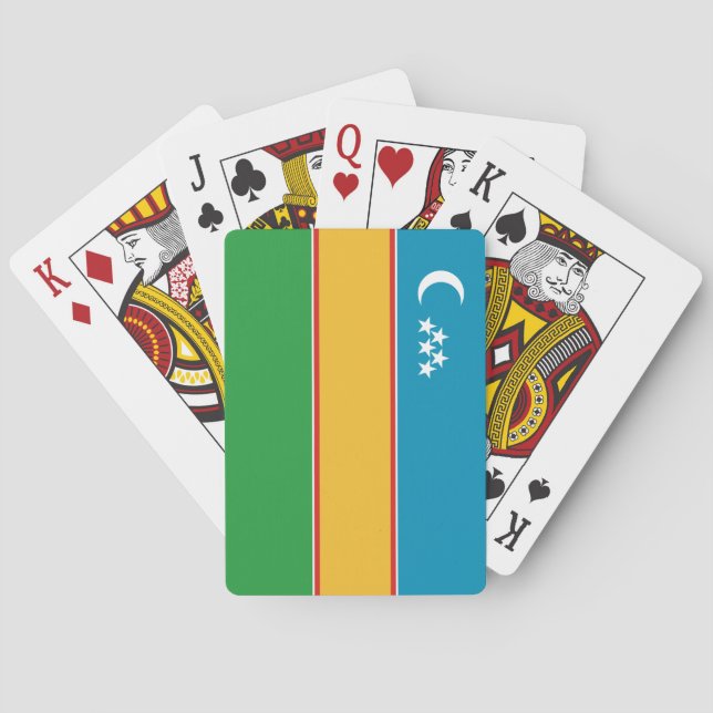Karakalpakstan Flag Playing Cards (Back)