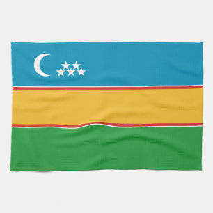 Karakalpakstan Flag Tea Towel