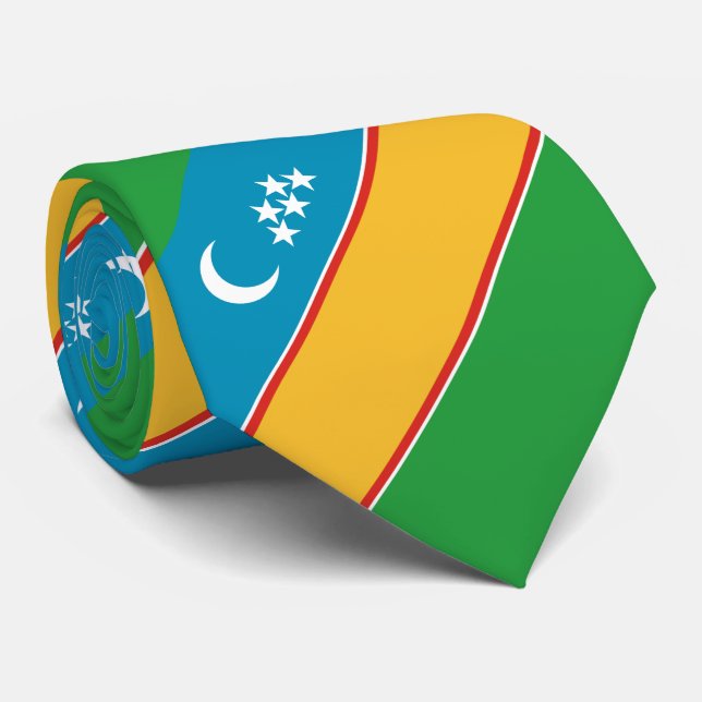 Karakalpakstan Flag Tie (Rolled)