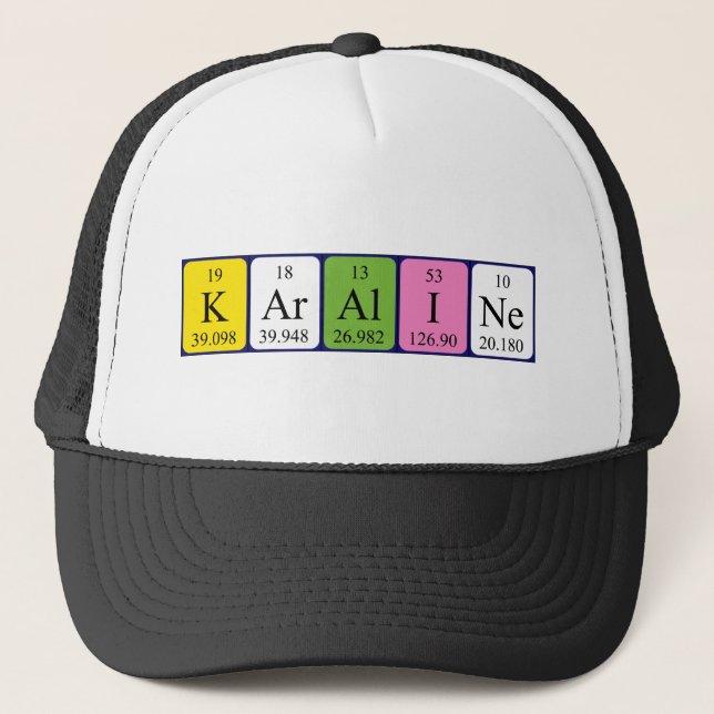 Karaline periodic table name hat (Front)
