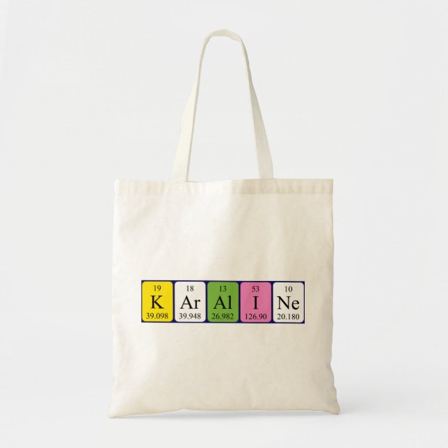 Karaline periodic table name tote bag (Front)