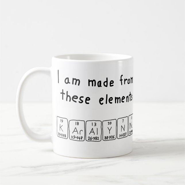 Karalynna periodic table name mug (Left)