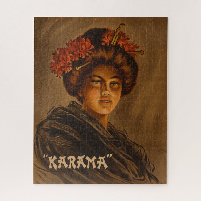 Karama Japanese Geisha Oiran Girl Courtesan Jigsaw Puzzle (Vertical)
