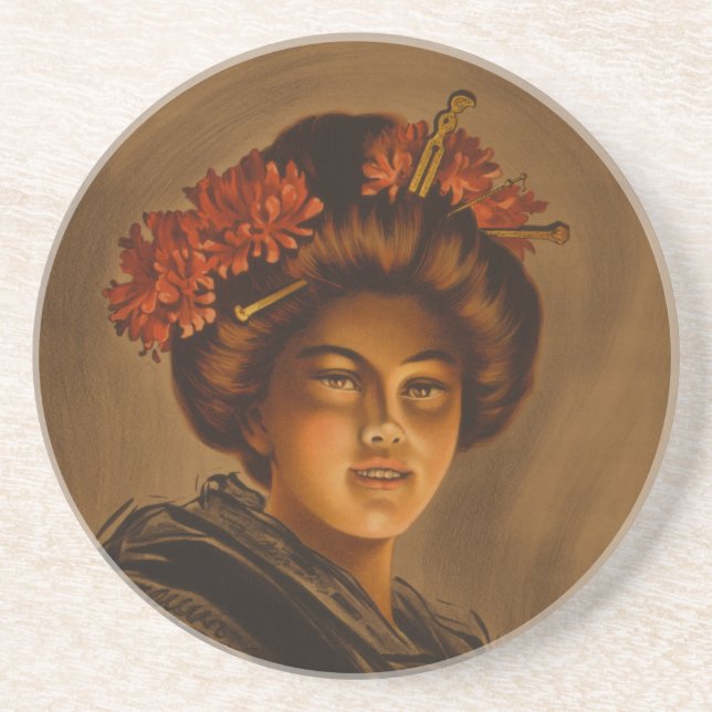 Karama: Japanese Romance Geisha Actress Coaster (Front)