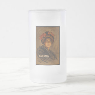 Karama: Japanese Romance Geisha Actress Frosted Glass Beer Mug